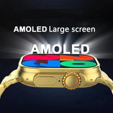 Melbon 24 K Gold Bluetooth Calling Smart Watch 1.9" HD Display Golden Strap Smartwatch for Women & Girls-Gold