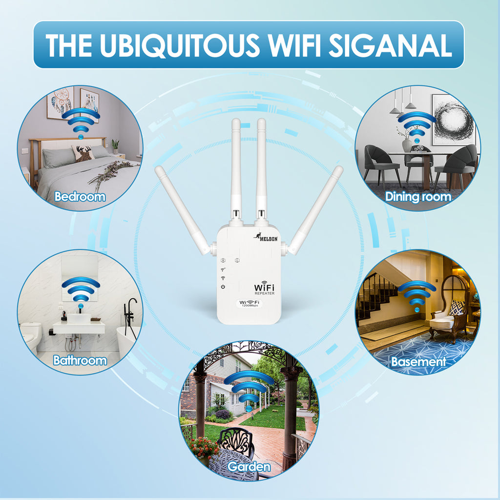 Punnk Funnk® Enhance Your WiFi Coverage and Signal Strength with Our WiFi Repeater | Stay Connected Anywhere in Your Home | Get Faster and More Reliable Internet Connection.