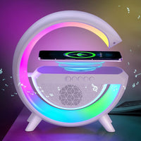 Melbon Portible G Shape Bluetooth Wireless LED Speaker with USB Port, SD Card Slot, RGB ModE Fancy Light