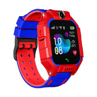 PunnkFunnk Kids Smartwatch LBS Location Tracking Voice Calling Remote Monitoring Geo-Fencing Function Smart Watch-Red