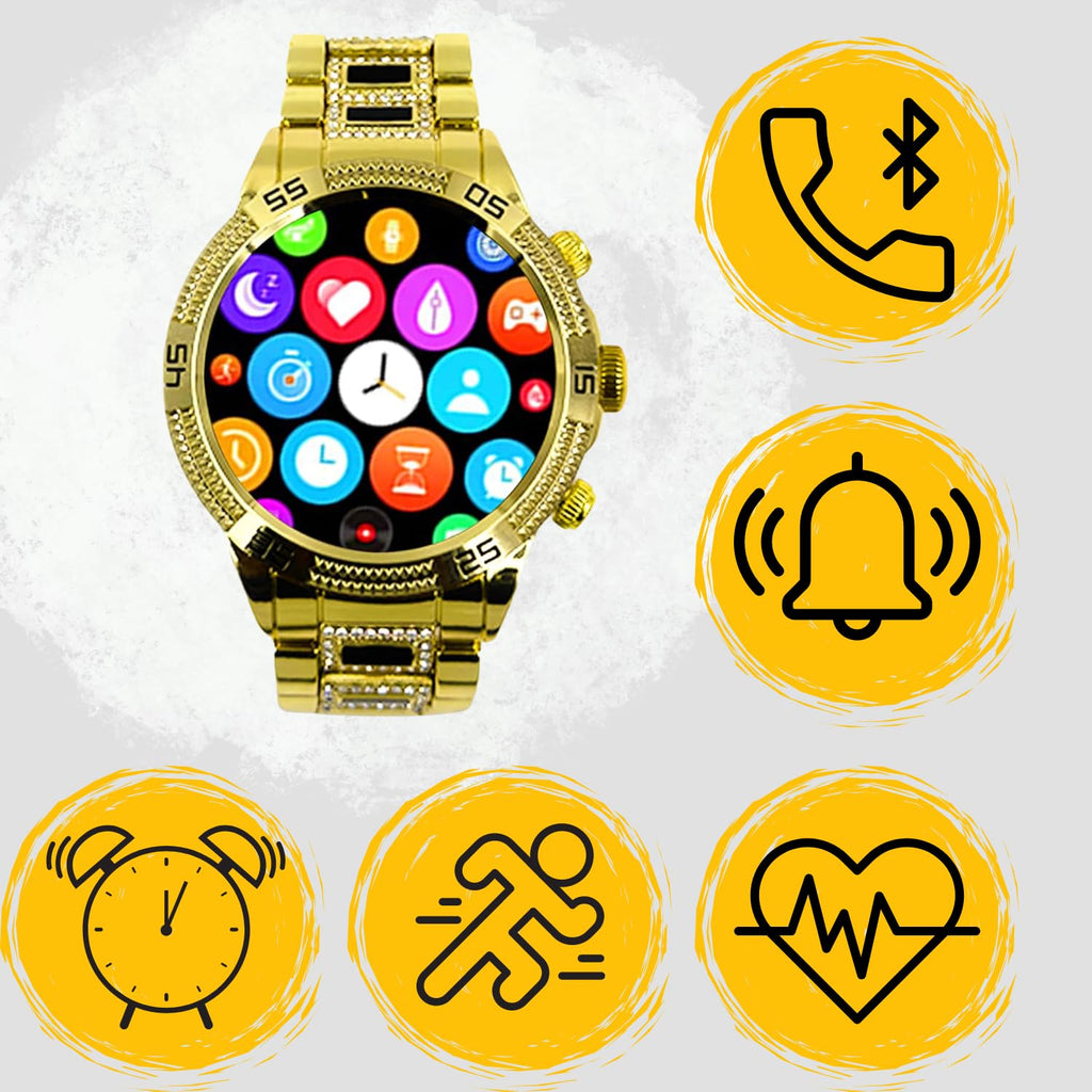 Melbon GEN 15 Smart Watch Bluetooth Calling, 1.69" AMOLED Display Smartwatch for Women & Girls-Rose Gold