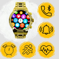 Melbon GEN 15 Smart Watch Bluetooth Calling, 1.69" AMOLED Display Smartwatch for Women & Girls-Rose Gold