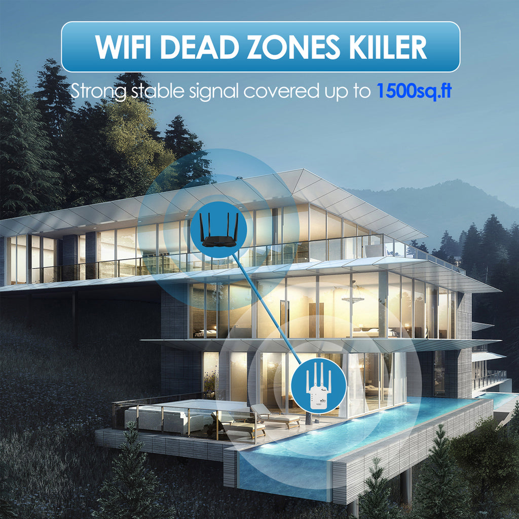 Punnk Funnk® Enhance Your WiFi Coverage and Signal Strength with Our WiFi Repeater | Stay Connected Anywhere in Your Home | Get Faster and More Reliable Internet Connection.