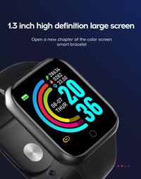 Melbon Y68 Smartwatch for Android iOS, Activity Tracker Activity Tracker Smart Watch for Men & Women-Black