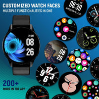 Melbon Active 2 Smart Watch 1.3" Screen 360*360 AMOLED Display Bluetooth Calling Touch Smartwatch-Black