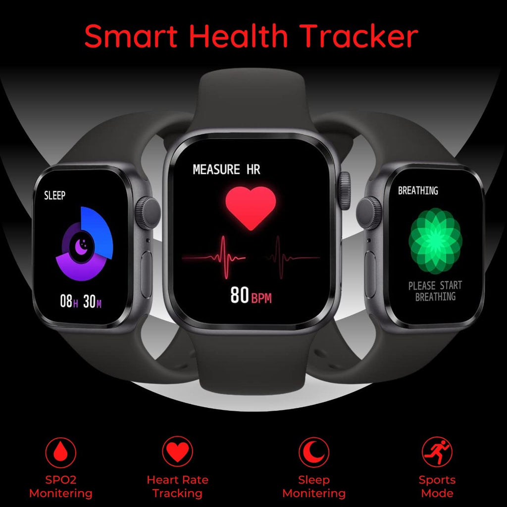 Melbon T800 Smart Watch  HD 1.83" Display Bluetooth Calling Multi Sports Mode Smartwatch for Men & Women-Black