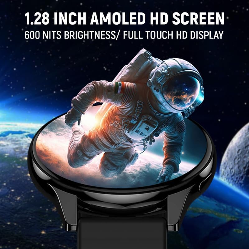 Melbon Active 2 Smart Watch 1.3" Screen 360*360 AMOLED Display Bluetooth Calling Touch Smartwatch-Peah