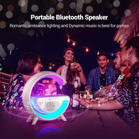 Melbon Portible G Shape Bluetooth Wireless LED Speaker with USB Port, SD Card Slot, RGB ModE Fancy Light