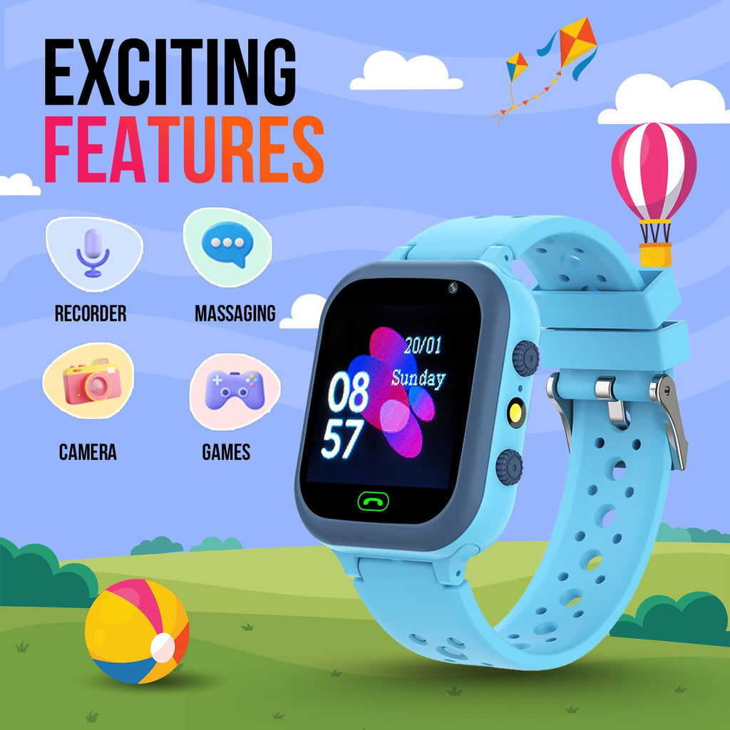 Melbon Newly Launched Smartwatch 1.44" TFT Display 4G Sim Card  & IP67 Waterproof Smart Watch for Men & Women-Blue