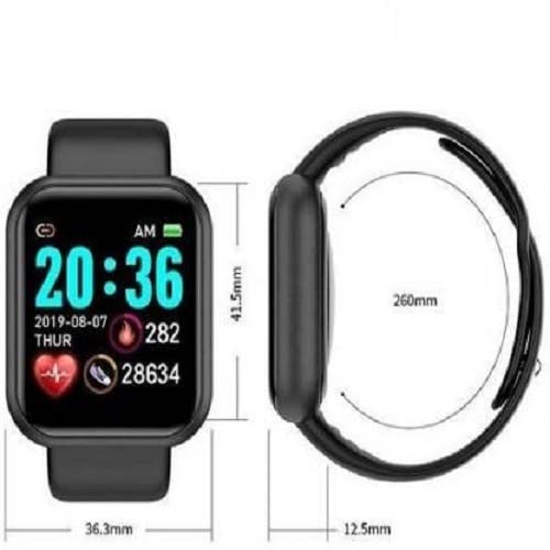 Melbon Y68 Smartwatch for Android iOS, Activity Tracker Activity Tracker Smart Watch for Men & Women-Black