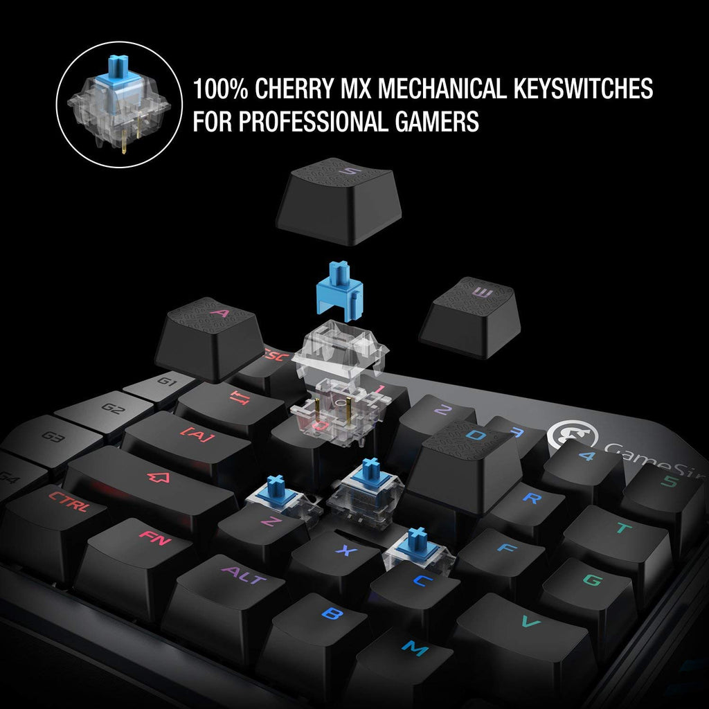 GameSir Z1 Kailh One-Handed Wireless Bluetooth Mechanical Mini Gaming Keyboard for PUBG