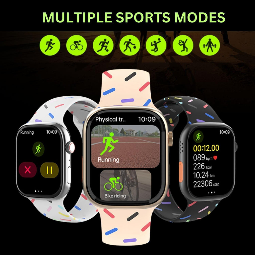 Melbon T20 PROMAX Bluetooth Calling Smartwatch Big 2.09” Infinity HD Display Smart Watch-Black