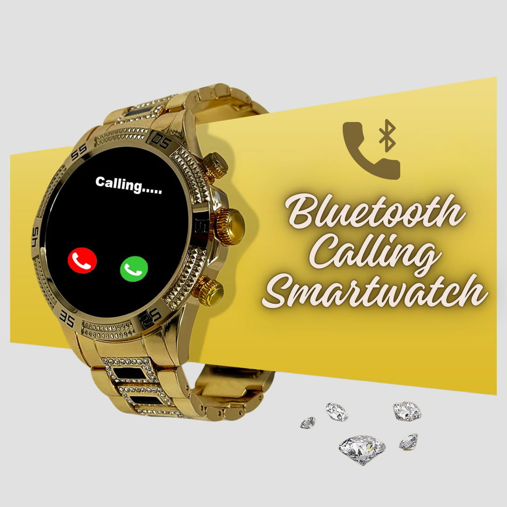Melbon GEN 15 Smart Watch Bluetooth Calling, 1.69" AMOLED Display Smartwatch for Women & Girls-Rose Gold