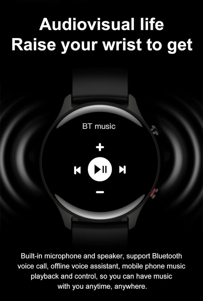 Melbon SK10  Smart Watch with 5.0 Bluetooth Calling, 1.39" AMOLED Display, Multi Sports Modes,IP68 Smart Watch