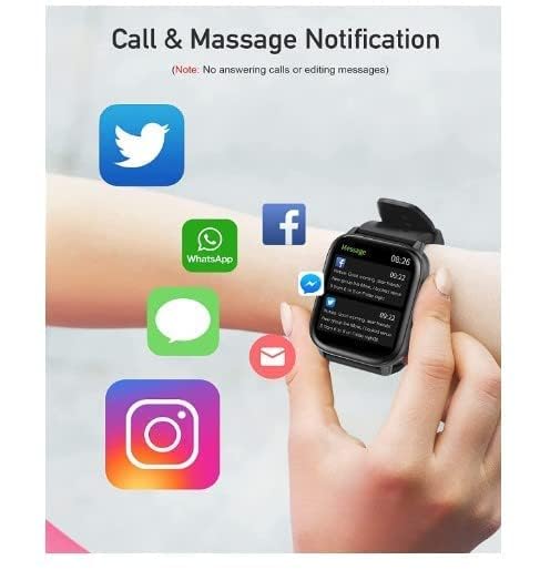 Melbon T55 Smartwatch with Bluetooth Calling Waterproof 1.54" HD Display Bluetooth Calling Smart Watch (Black)