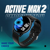 Melbon Active 2 Smart Watch 1.3" Screen 360*360 AMOLED Display Bluetooth Calling Touch Smartwatch-Black