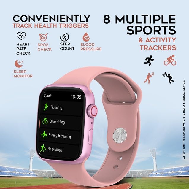 Melbon I8 Smart Watch 1.75" Inch Display with Dual Strap Multi Sports Modes Smartwatch