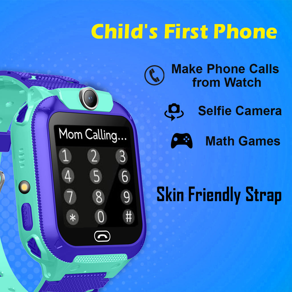 PunnkFunnk® Present Smart Kids LBS Location Tracking Watch with Voice Calling, SOS, Remote Monitoring, Camera, Geo-Fencing Function