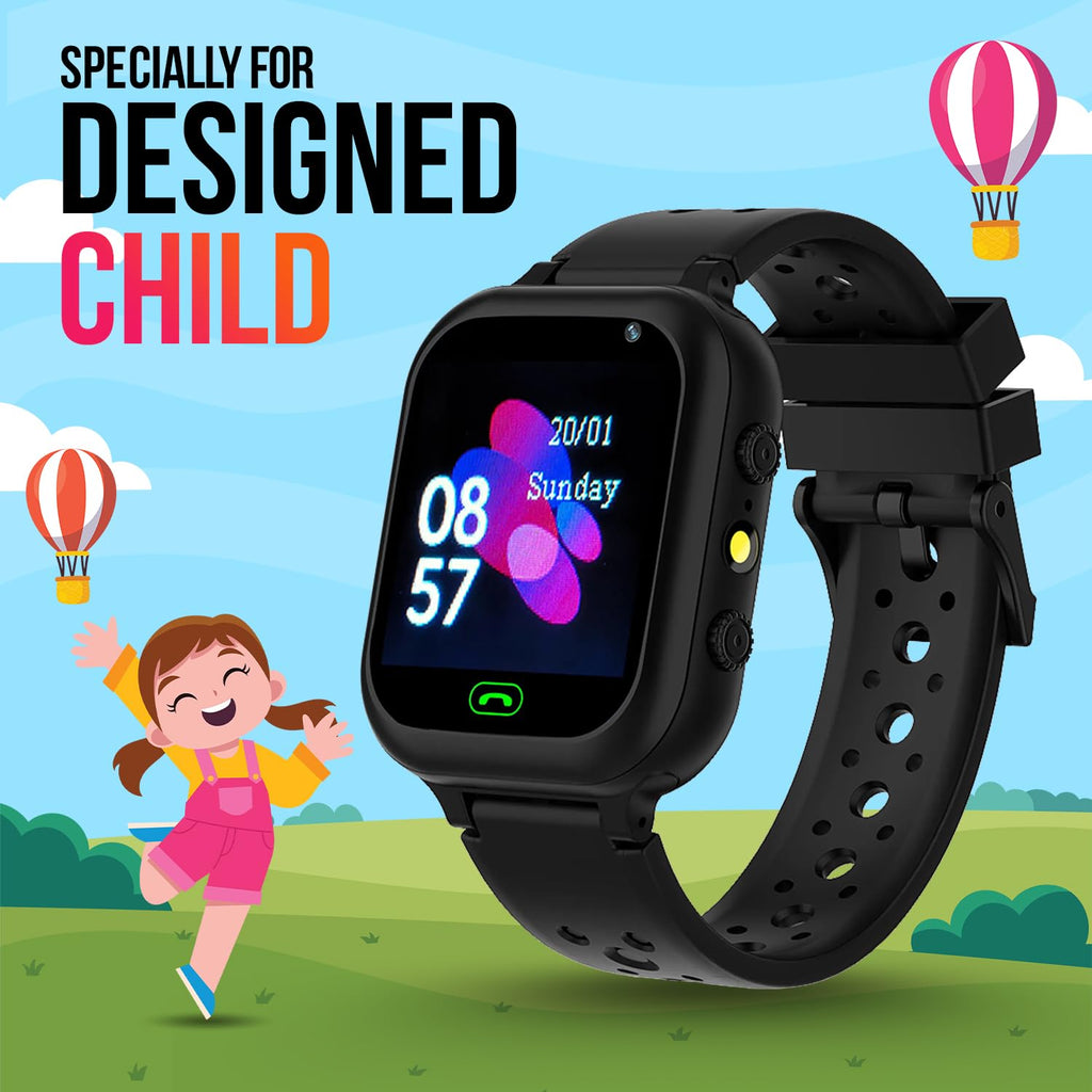 Melbon Newly Launched Smartwatch 1.44" TFT Display 4G Sim Card  & IP67 Waterproof Smart Watch for Men & Women-Black