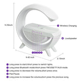 Melbon Portible G Shape Bluetooth Wireless LED Speaker with USB Port, SD Card Slot, RGB ModE Fancy Light