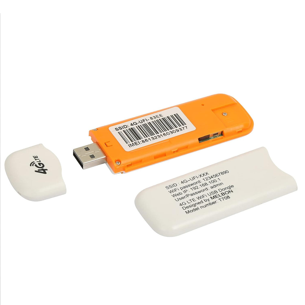 Melbon 4G LTE Wireless USB Dongle Stick with All SIM Network Support-White