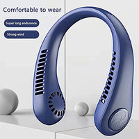 Melbon Portable Neck Fan, Hands Free Bladeless Fan, 4000 mAh Battery Operated USB Rechargeable Wearable Neck Fan, Headphone Design Personal Cooling Fan, 3 Speeds