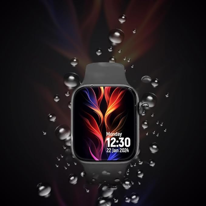 Melbon I8 Smart Watch 1.75" Inch Display with Dual Strap Multi Sports Modes Smartwatch-Black