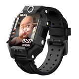 PunnkFunnk Kids Smartwatch LBS Location Tracking Voice Calling Remote Monitoring Geo-Fencing Function Smart Watch-Black