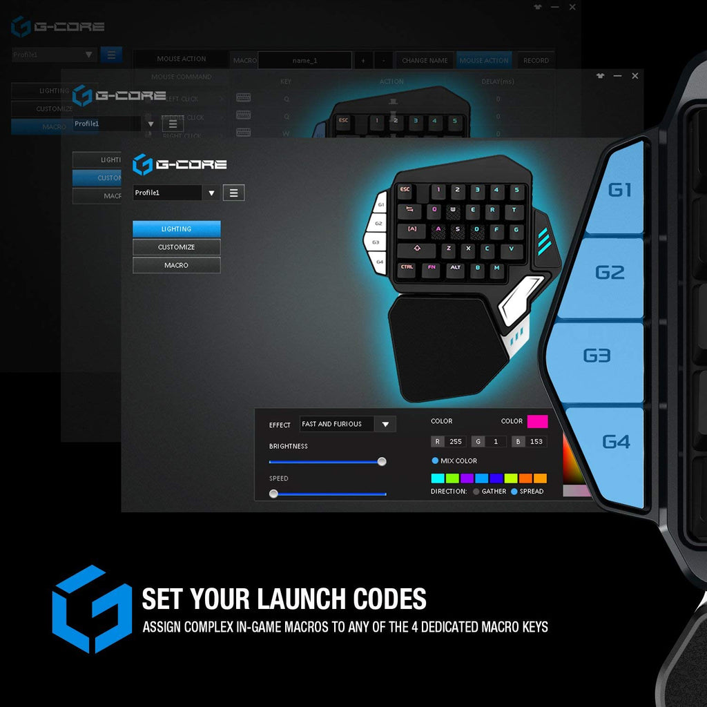 GameSir Z1 Kailh One-Handed Wireless Bluetooth Mechanical Mini Gaming Keyboard for PUBG