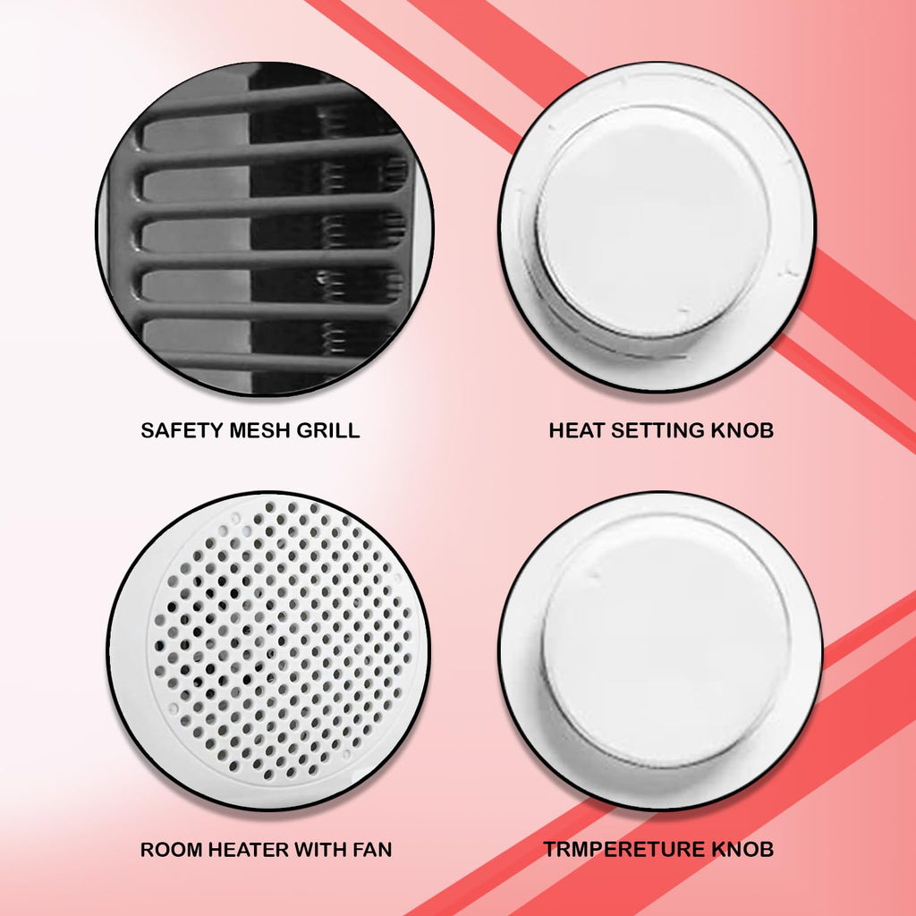 MELBON D1-905 2000-Watt Room Heater (ISI Certified, White Color) Fan Room Heater