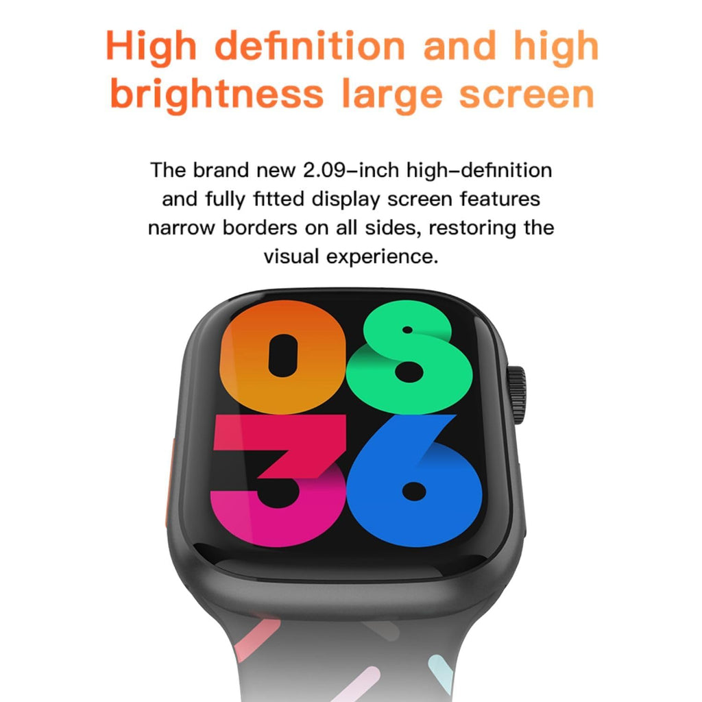 Melbon T20 PROMAX Bluetooth Calling Smartwatch Big 2.09” Infinity HD Display Smart Watch-Black