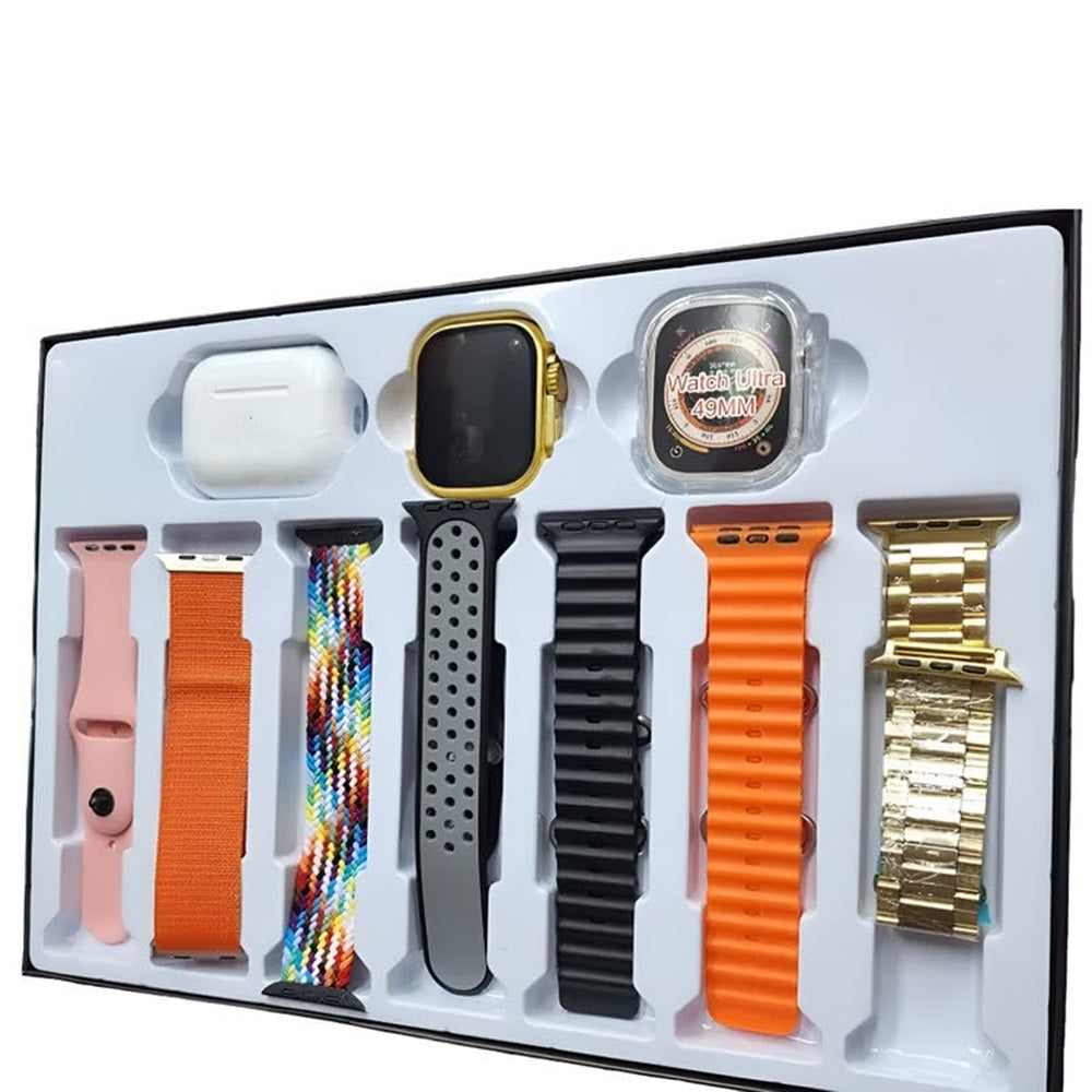 MELBON 10 in 1 Ultra Smart Watch with HD 1.83" Display Bluetooth Calling H20 Smartwatch for Men & Women