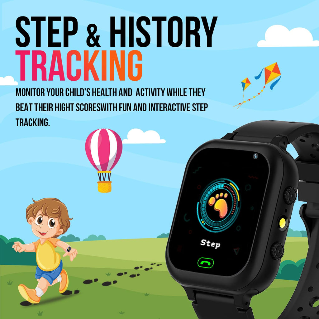 Melbon Newly Launched Smartwatch 1.44" TFT Display 4G Sim Card  & IP67 Waterproof Smart Watch for Men & Women-Black