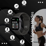 Melbon T800 Smart Watch  HD 1.83" Display Bluetooth Calling Multi Sports Mode Smartwatch for Men & Women-Black