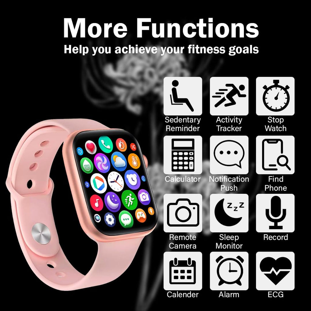 Melbon T55 Smartwatch with Bluetooth Calling Waterproof 1.54" HD Display Bluetooth Calling Smart Watch-Pink
