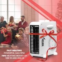 MELBON D1-905 2000-Watt Room Heater (ISI Certified, White Color) Fan Room Heater