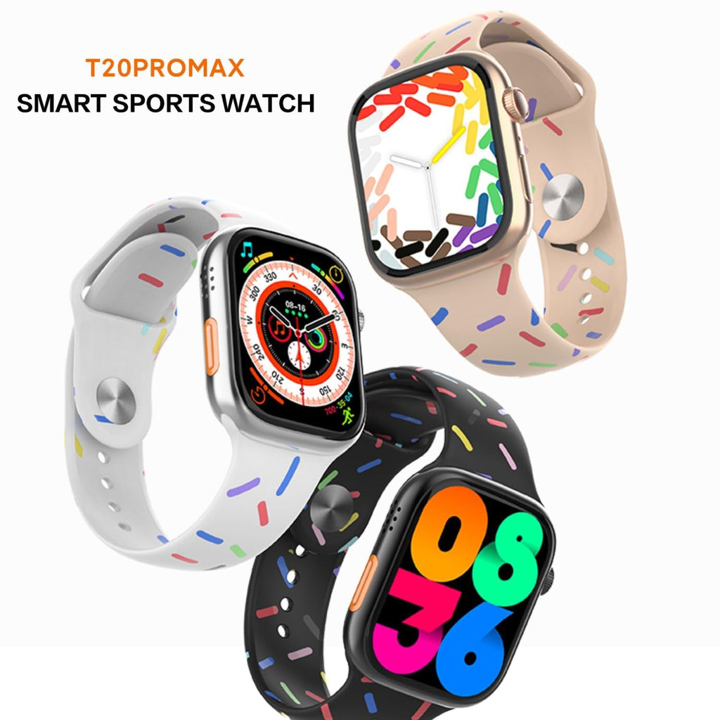 Melbon T20 PROMAX Bluetooth Calling Smartwatch Big 2.09” Infinity HD Display Smart Watch-Black