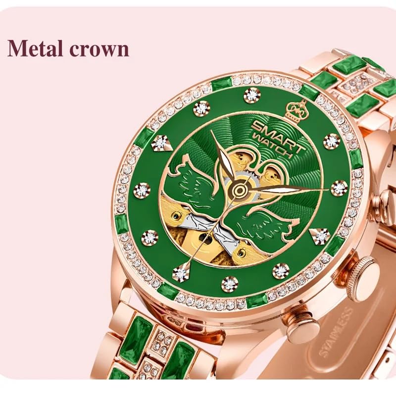 Melbon GEN 12 Smart Watch Bluetooth Calling, 1.3" AMOLED Display Smartwatch for Women & Girls-Green
