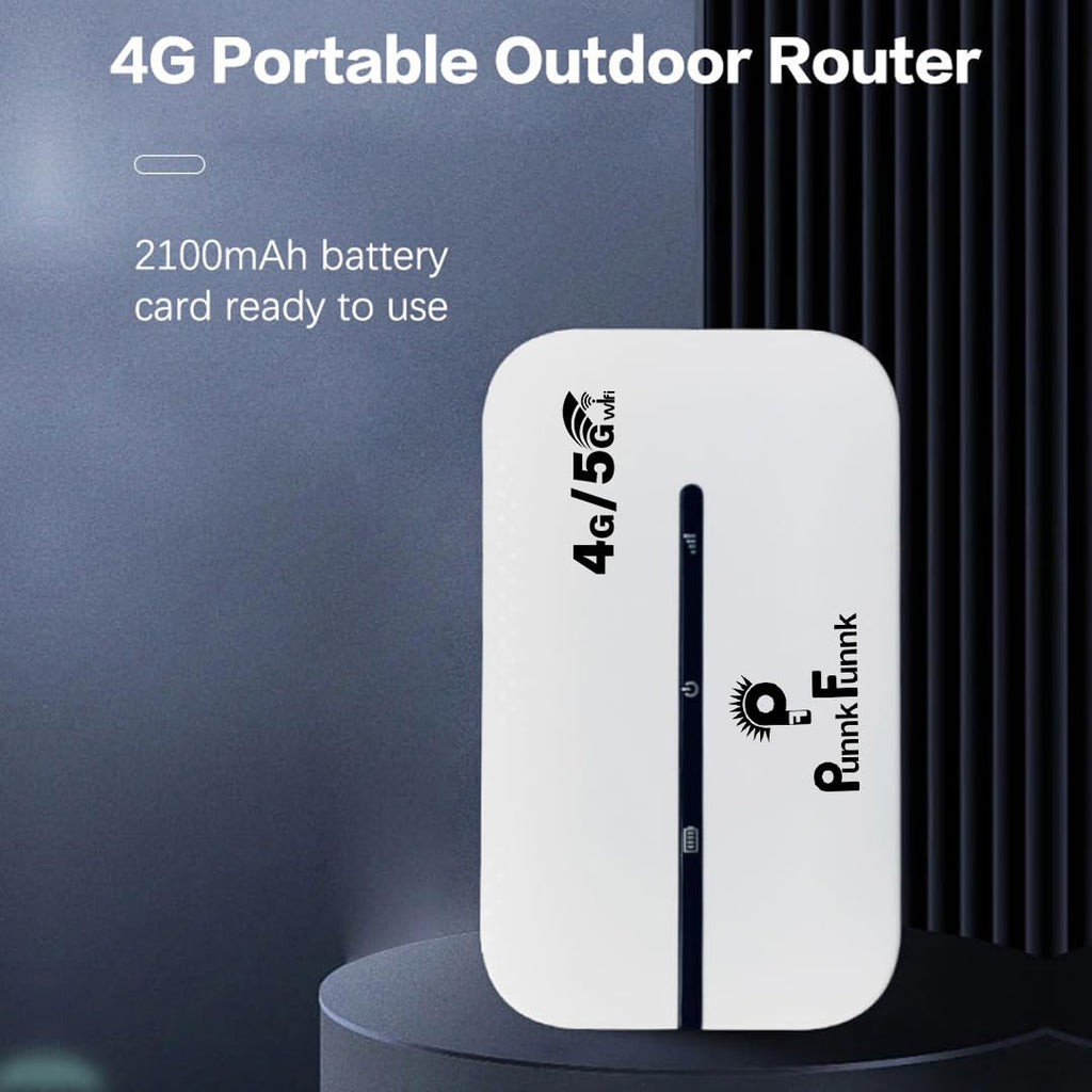 PunnkFunnk Mi-Fi 4G LTE Wireless Dongle with All Sim Network Support for Desktop & Laptops-White