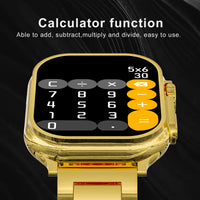 Melbon 24 K Gold Bluetooth Calling Smart Watch 1.9" HD Display Golden Strap Smartwatch for Women & Girls-Gold