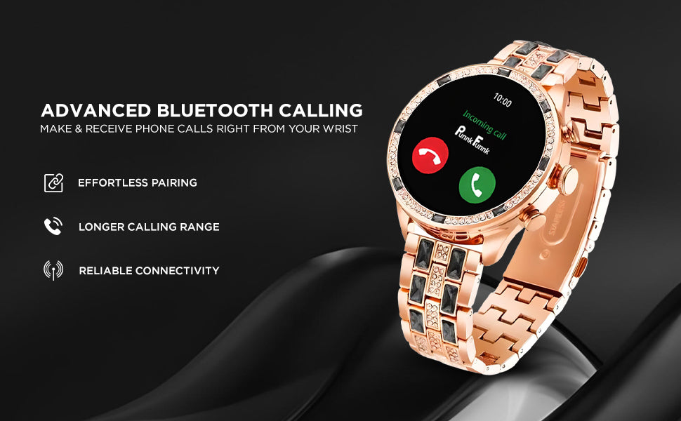 Melbon GEN 12 Smart Watch Bluetooth Calling, 1.3" AMOLED Display Smartwatch for Women & Girls-Grey