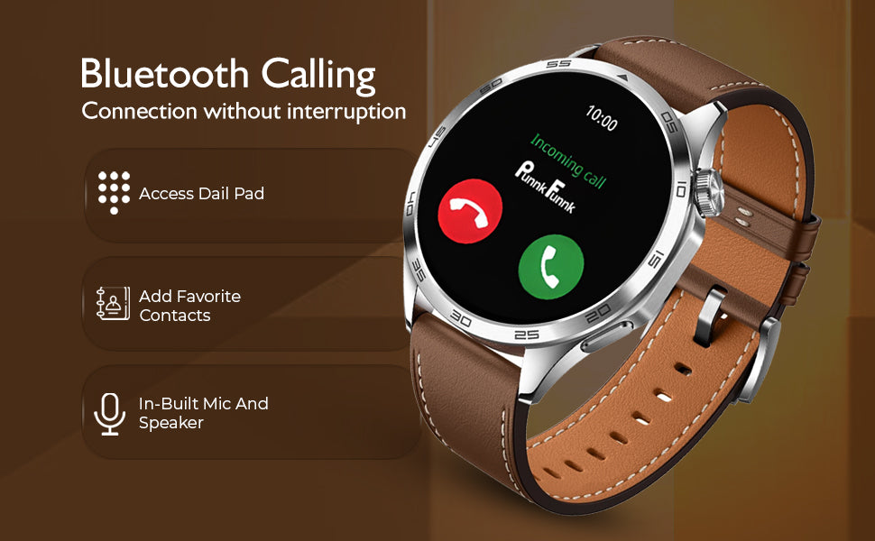 Melbon GM1 Smartwatch with 5.2 Bluetooth Calling, 1.56" AMOLED Display, Smart Watch for Men & Women-Silver