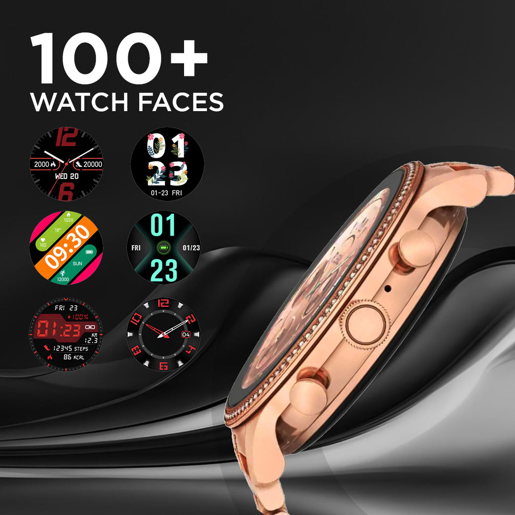 Melbon GEN 12 Smart Watch Bluetooth Calling, 1.3" AMOLED Display Smartwatch for Women & Girls-Grey