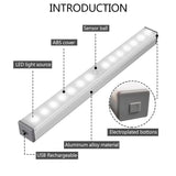 Melbon 20 LED, 30 CM Motion Sensor, Rechargable Battery Lightin Stick Smart LED Lights