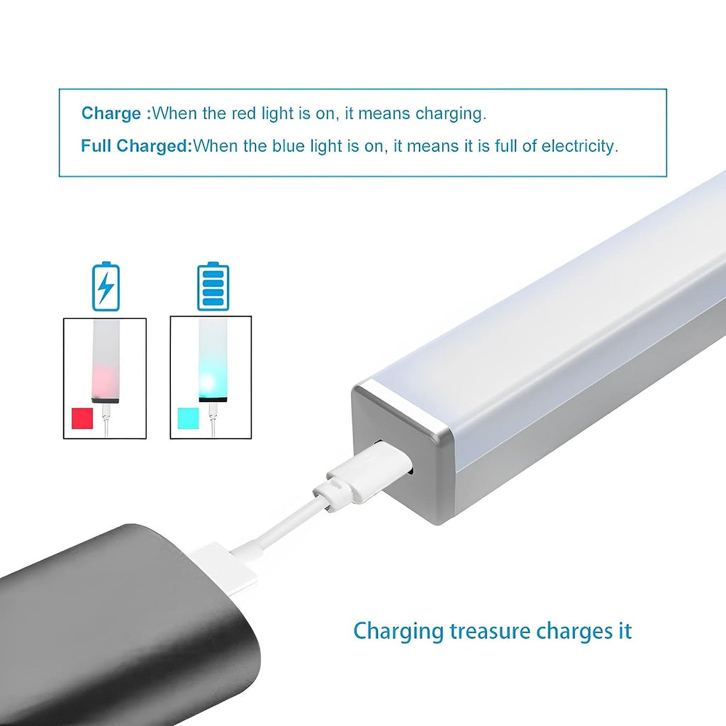 Melbon 20 LED, 30 CM Motion Sensor, Rechargable Battery Lightin Stick Smart LED Lights