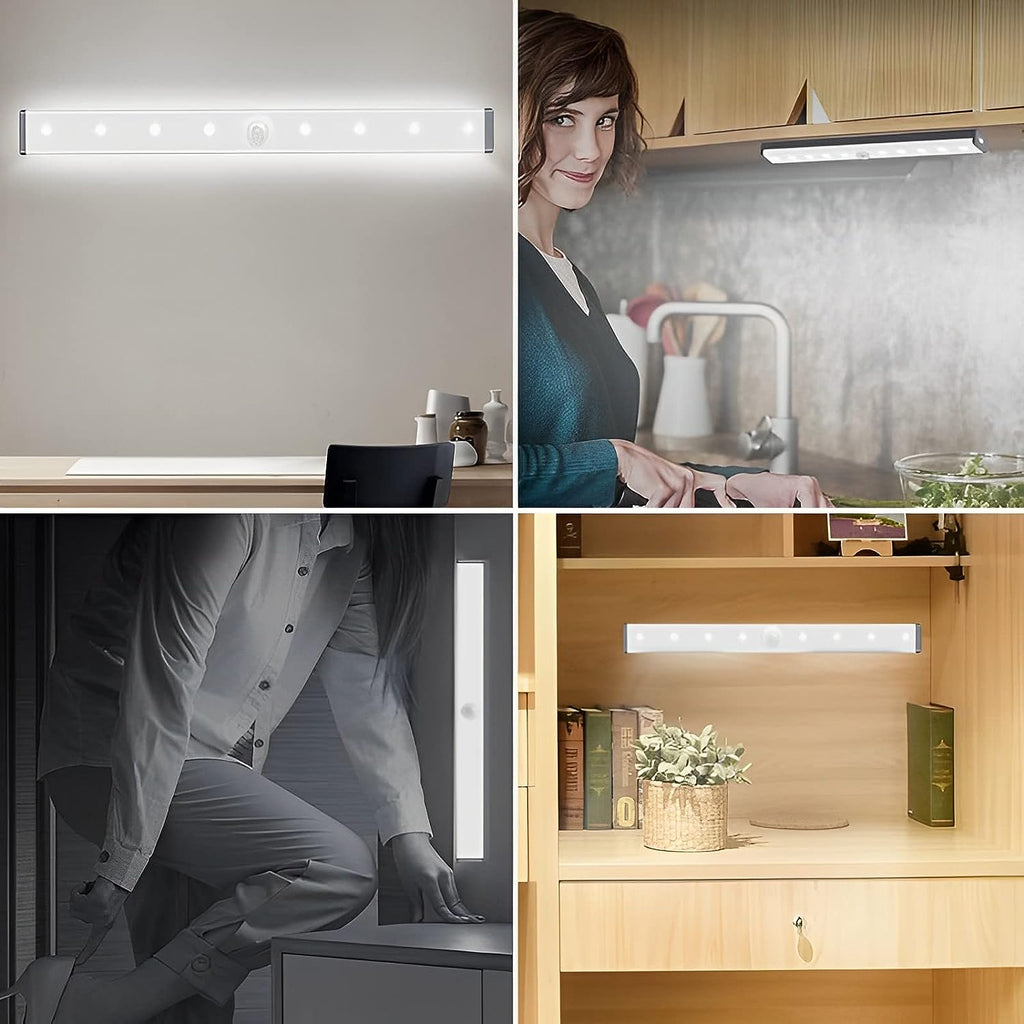 Melbon 20 LED, 30 CM Motion Sensor, Rechargable Battery Lightin Stick Smart LED Lights