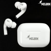 Melbon IPX5 Wireless Charge Loud Sound TWS Earbuds -White