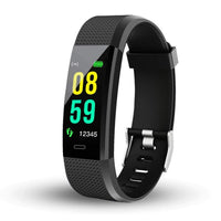 PunnkFunnk D115 Smart Band for Men & Women-Black