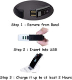 PunnkFunnk D115 Smart Band for Men & Women-Black
