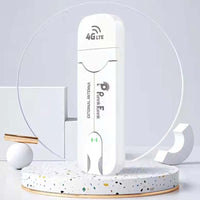 PunnkFunnk 4G LTE WiFi USB Dongle Stick with All SIM Network Support, Plug & Play 4G Data Card with up to 150Mbps DL/50Mbps UL-(with Double External Antennas)